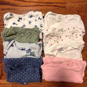 Zara and Carters 6-9 m one piece (LOT)